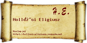 Hollósi Eligiusz névjegykártya